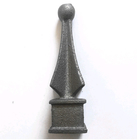 El metal decorativo de la punta de lanza de la cerca/del hierro labrado de las puertas alancea el punto